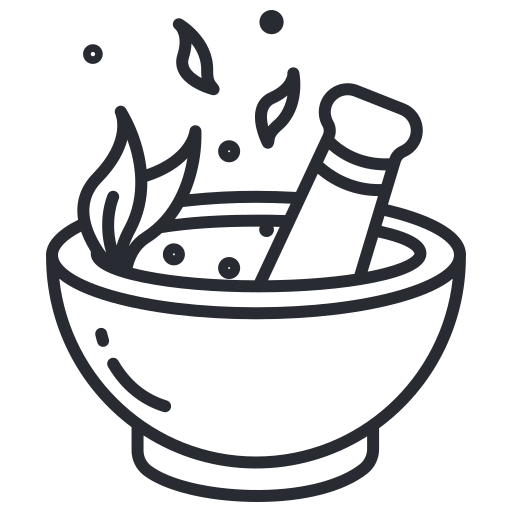 herbs in mortar icon